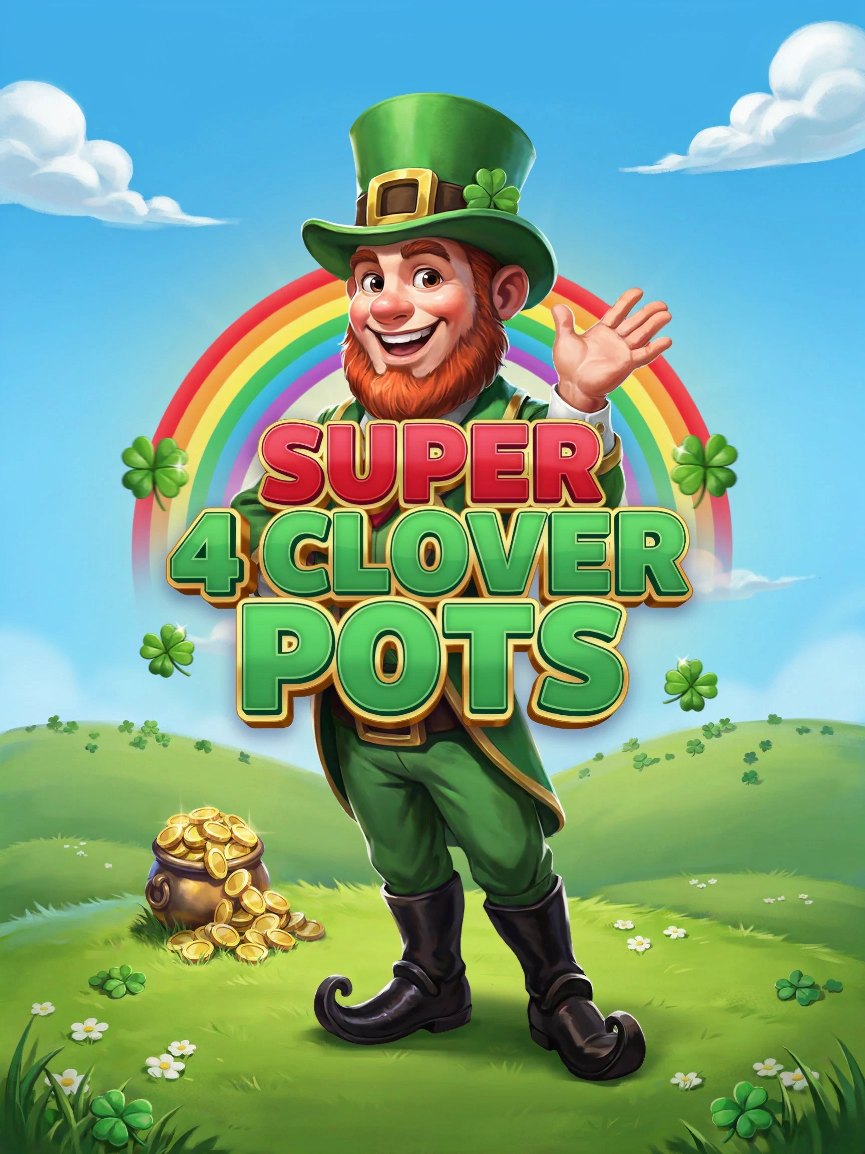 Promo art for the Super 4 Clover Pots pokie
