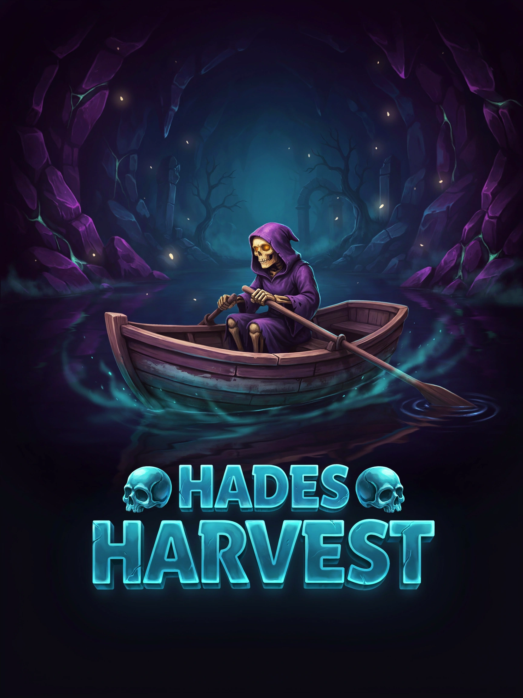 Promo art for the Hades Harvest pokie
